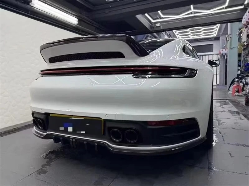 Suitable for 991 911 991 Modified with a Dry Carbon Fiber Rear Spoiler with Lights and Tail Wing